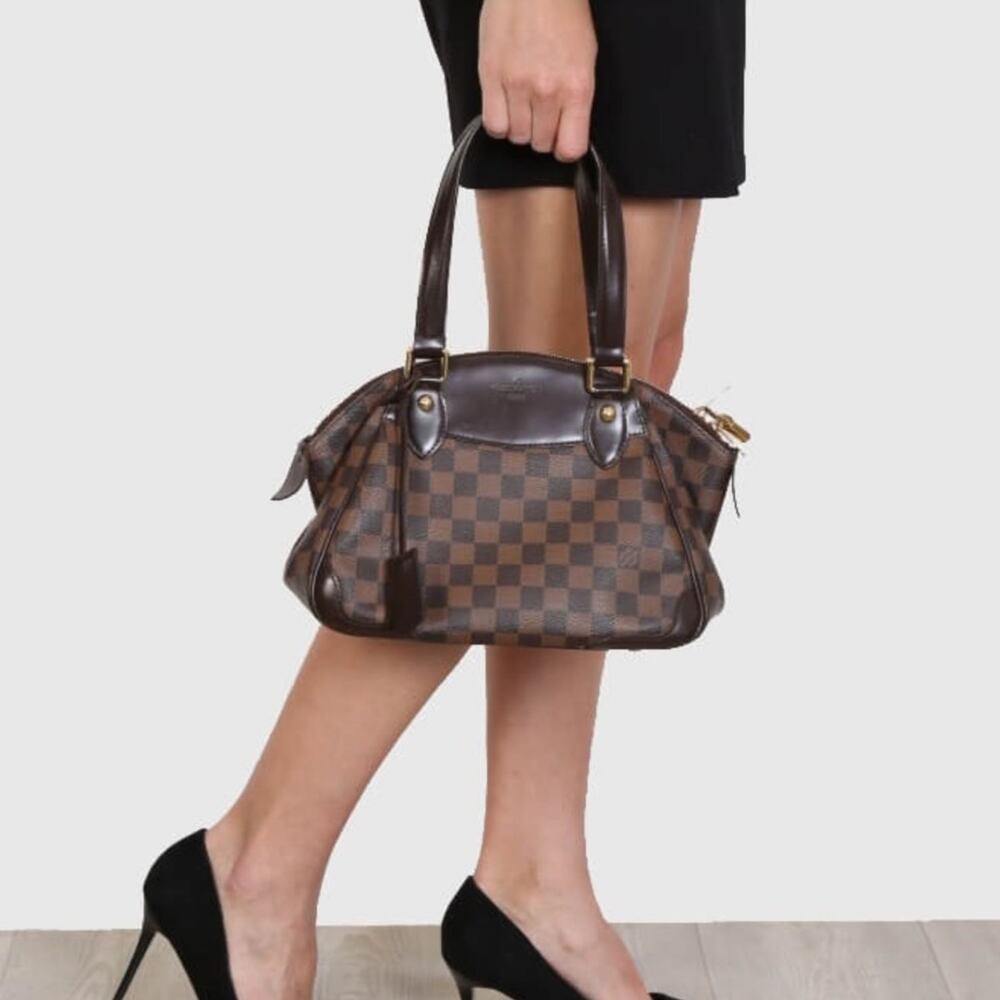 Louis Vuitton Verona PM Damier Ebene Handbag Brown Checkered Classic - Picture 15 of 15